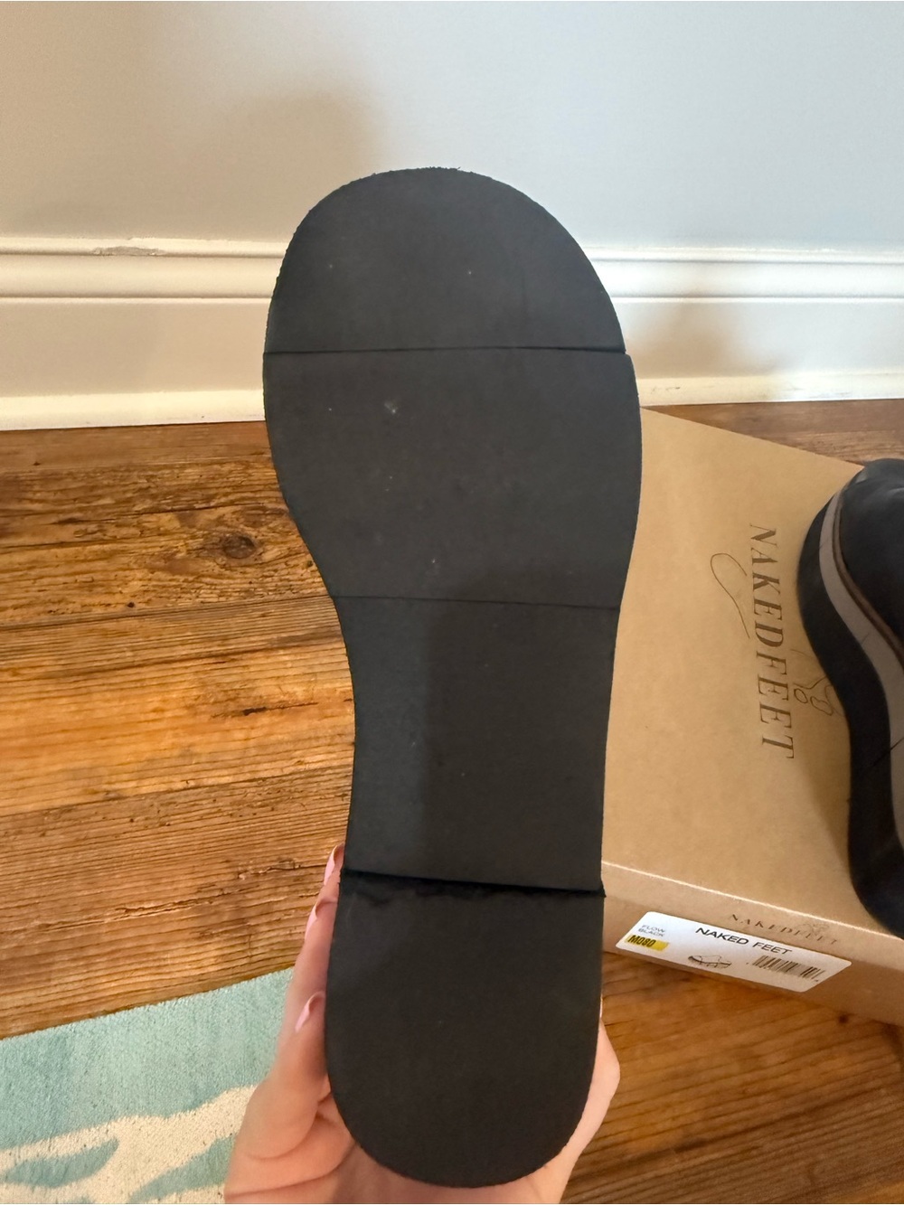 NAKED FEET - FLOW in BLACK Heeled Sandals - Picture 9 of 10